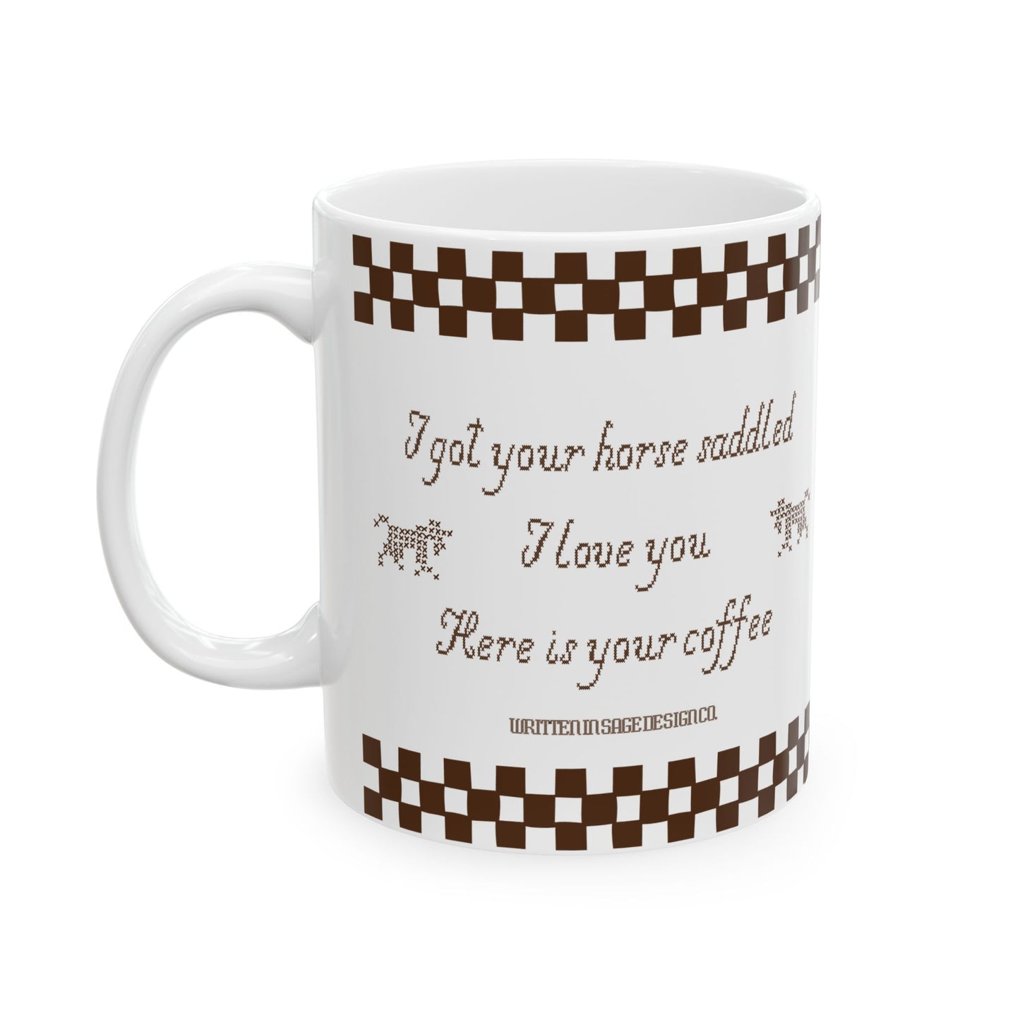 Cowboy Love Letters Ceramic Mug, (11oz)