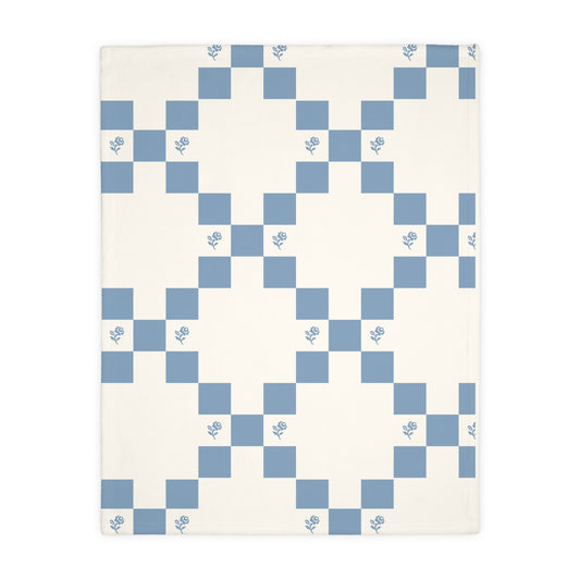 Garden Irish Chain Luxury Velveteen Blanket