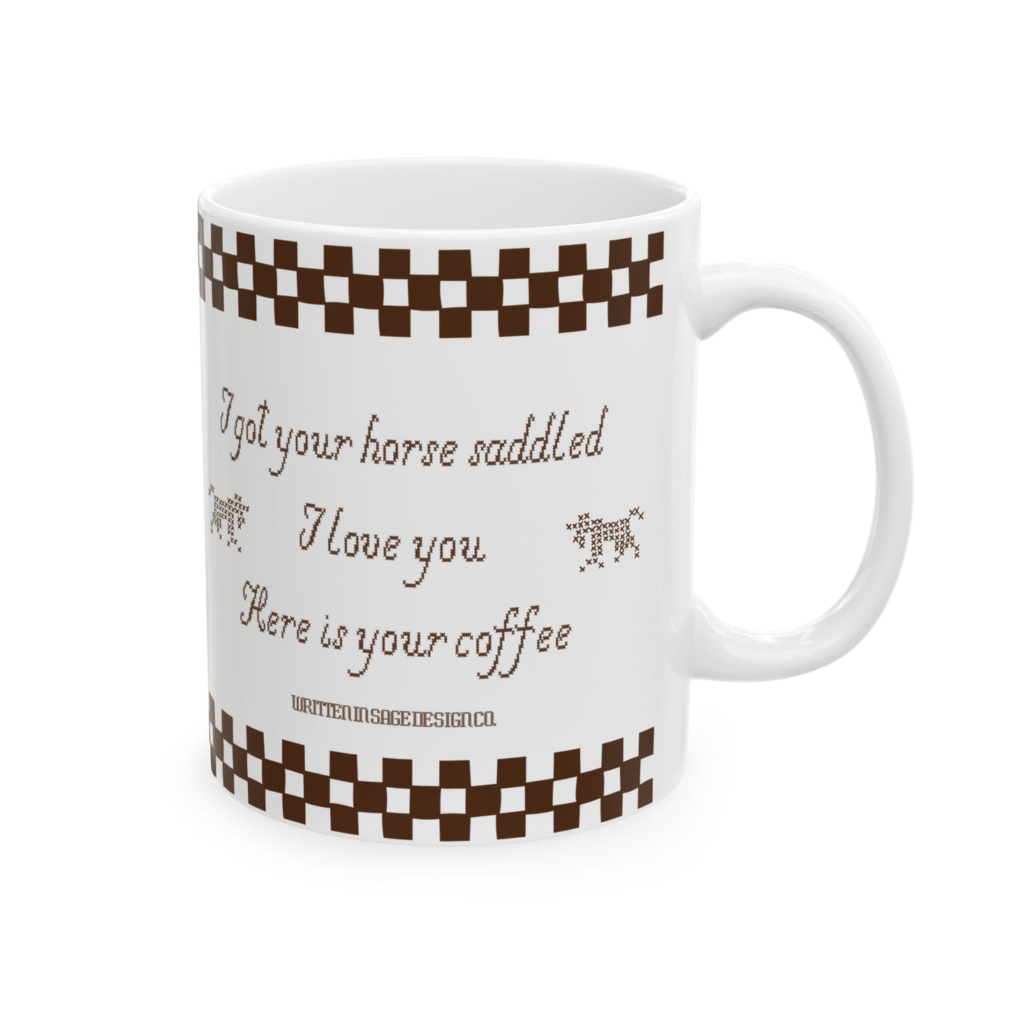 Cowboy Love Letters Ceramic Mug, (11oz)