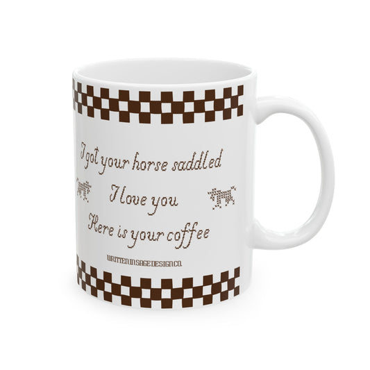 Cowboy Love Letters Ceramic Mug, (11oz)