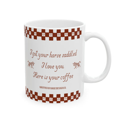 Cowboy Love Letters Ceramic Mug, (11oz)