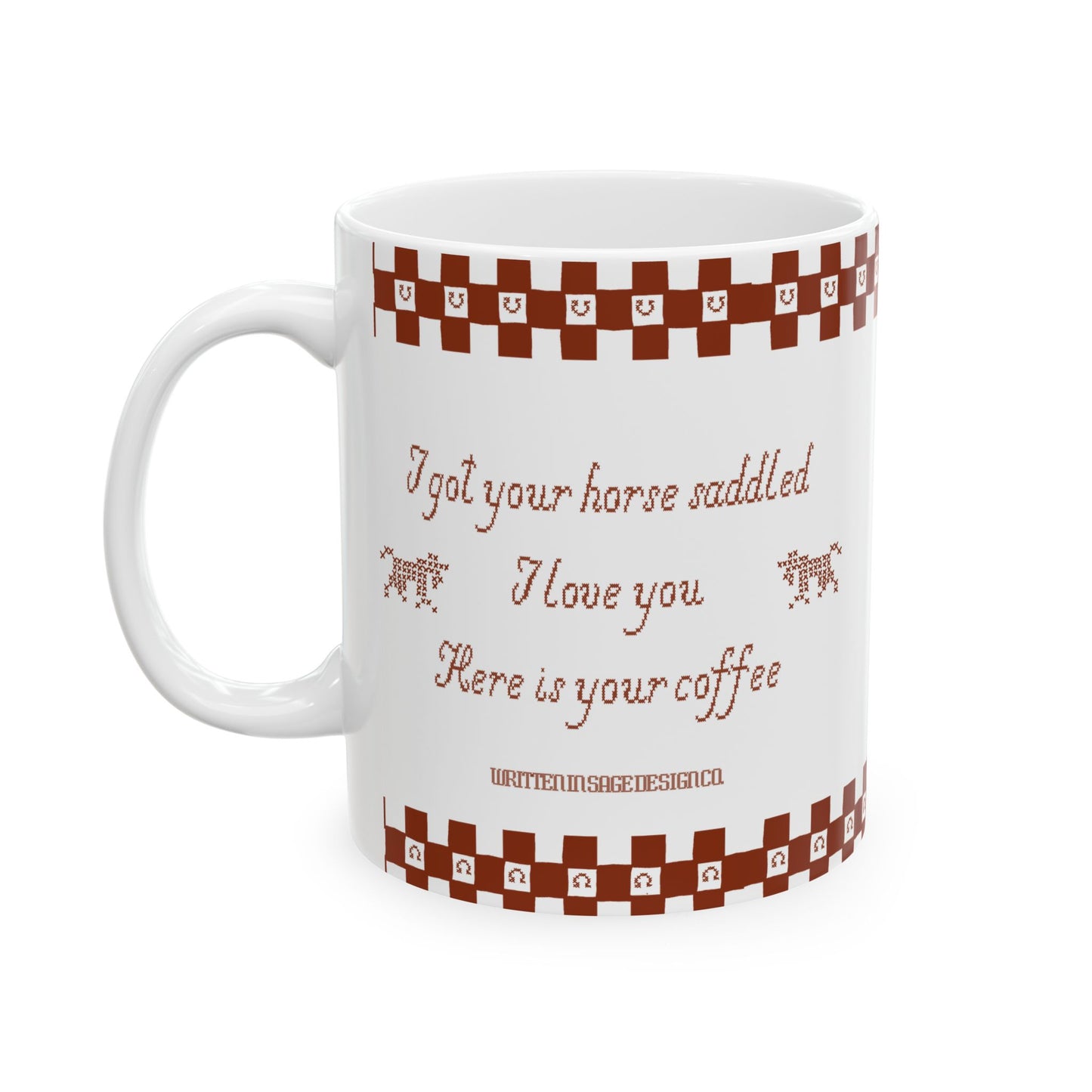 Cowboy Love Letters Ceramic Mug, (11oz)