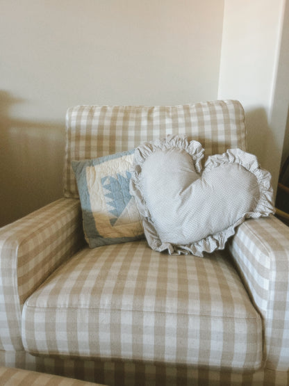 PRESALE RUFFLE HEART PILLOW
